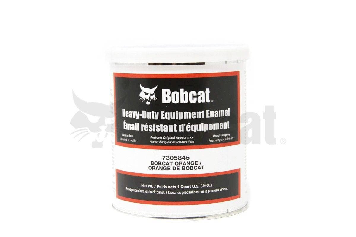 Genuine Bobcat Orange Paint, Quart, 7305845, showing the label.